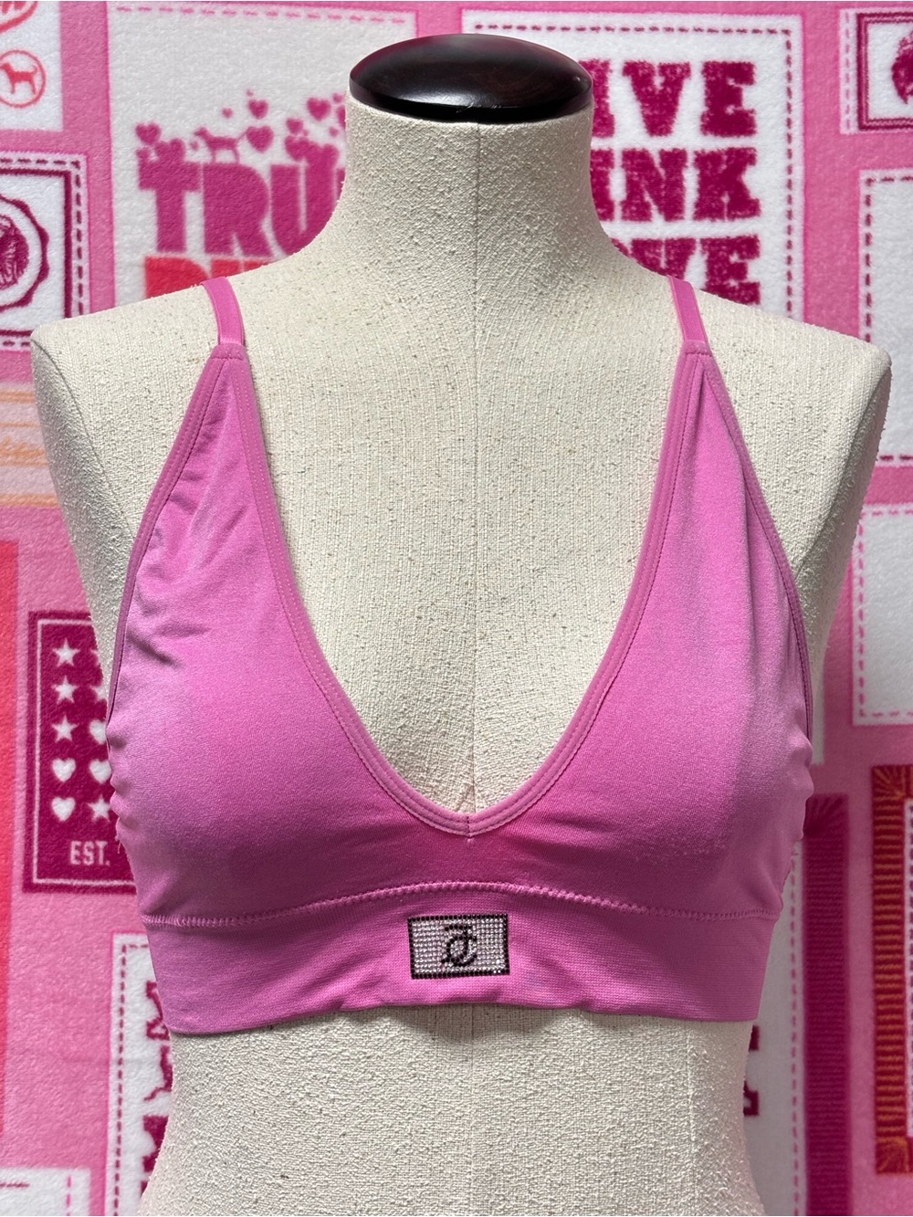 Juicy Couture Pink V-Neck Bralette